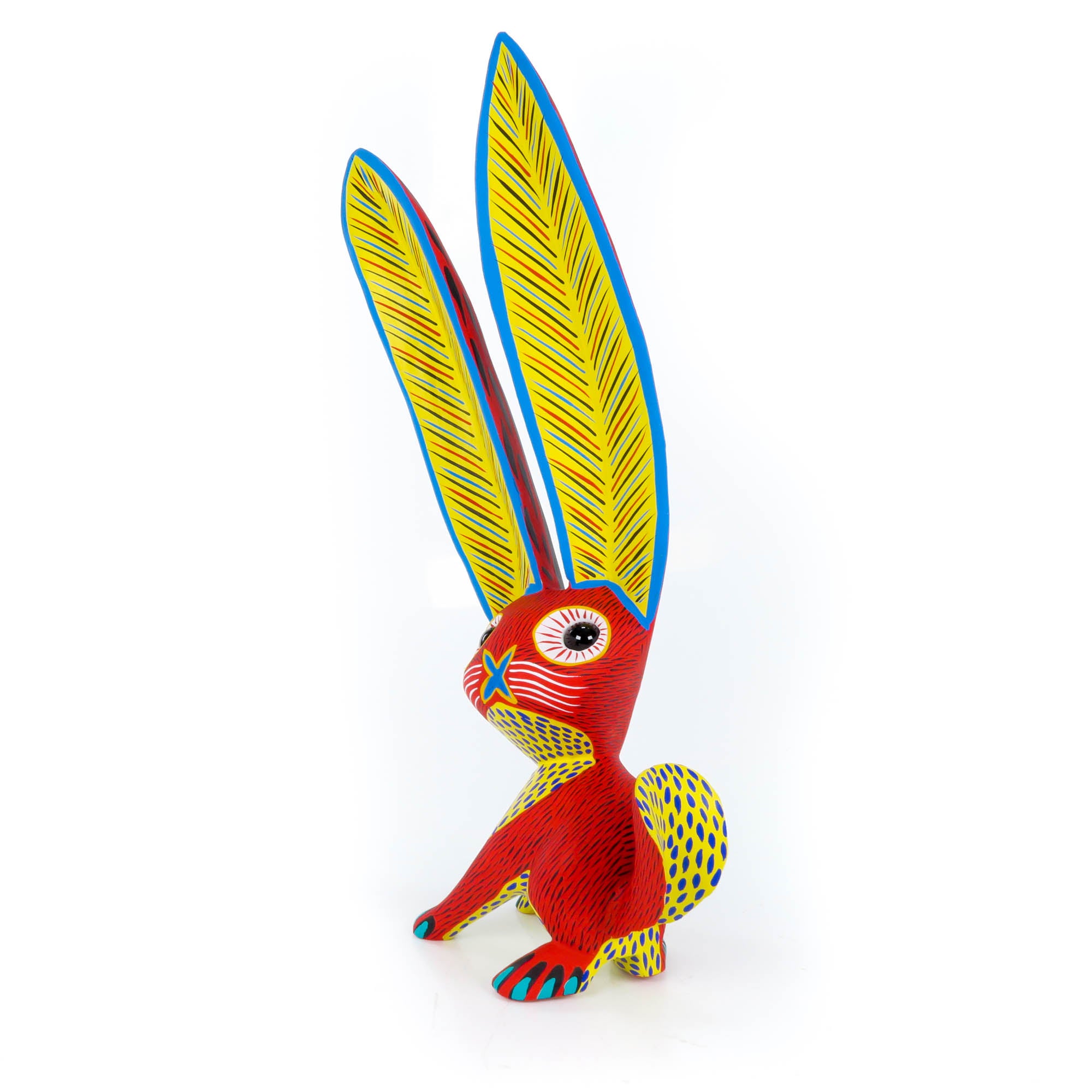 Big Eared Rabbit (Red) - Oaxacan Alebrije Wood Carving – Viva Mexico ...
