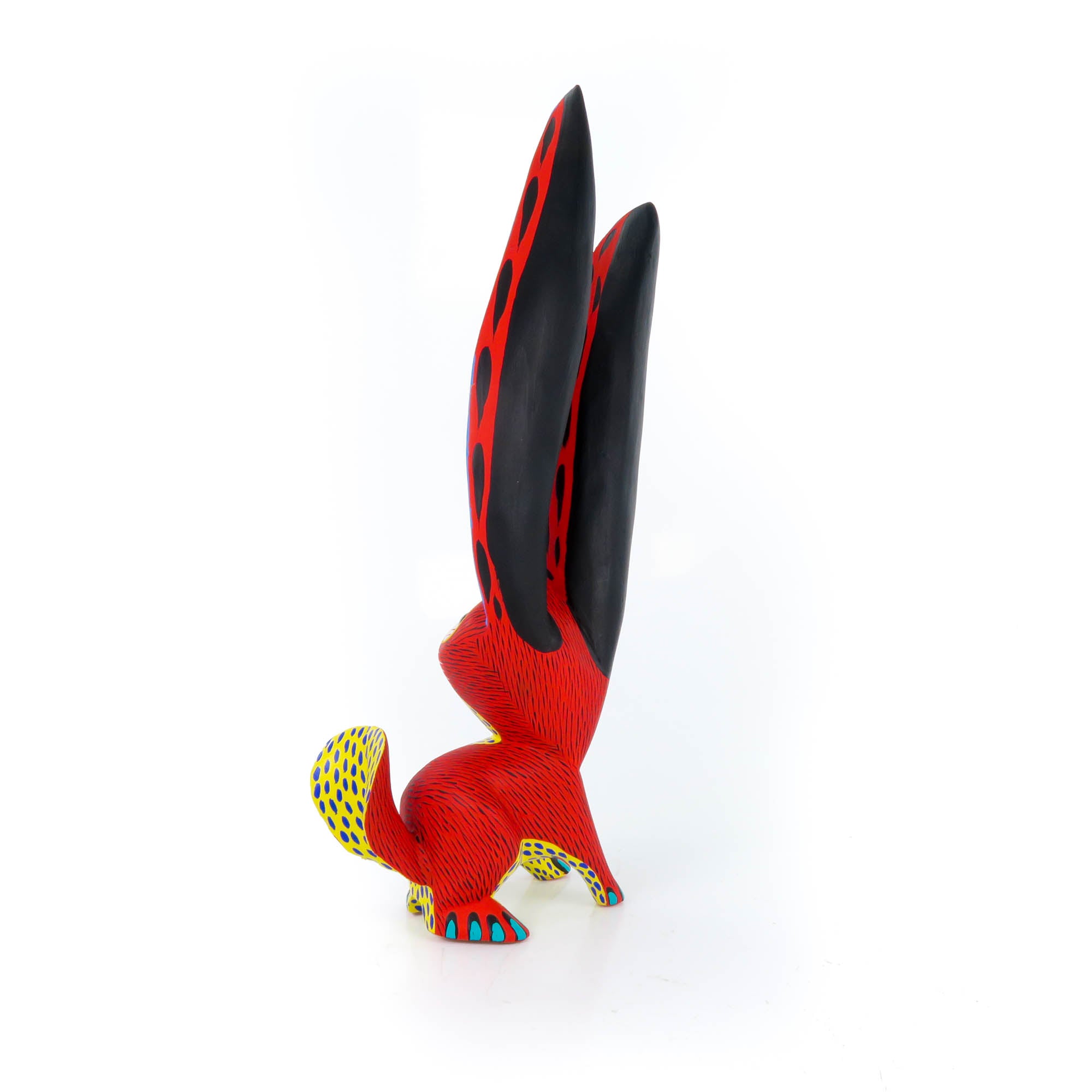 Big Eared Rabbit (Red) - Oaxacan Alebrije Wood Carving – Viva Mexico ...