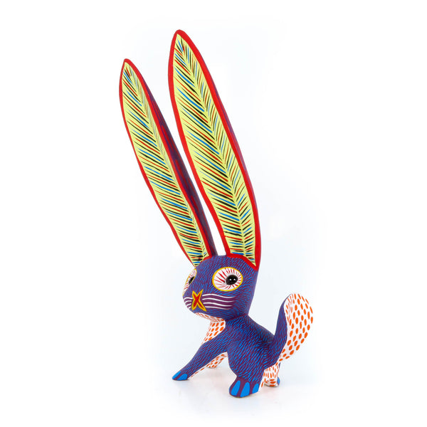 Big Eared Rabbit (Purple) - Oaxacan Alebrije Wood Carving