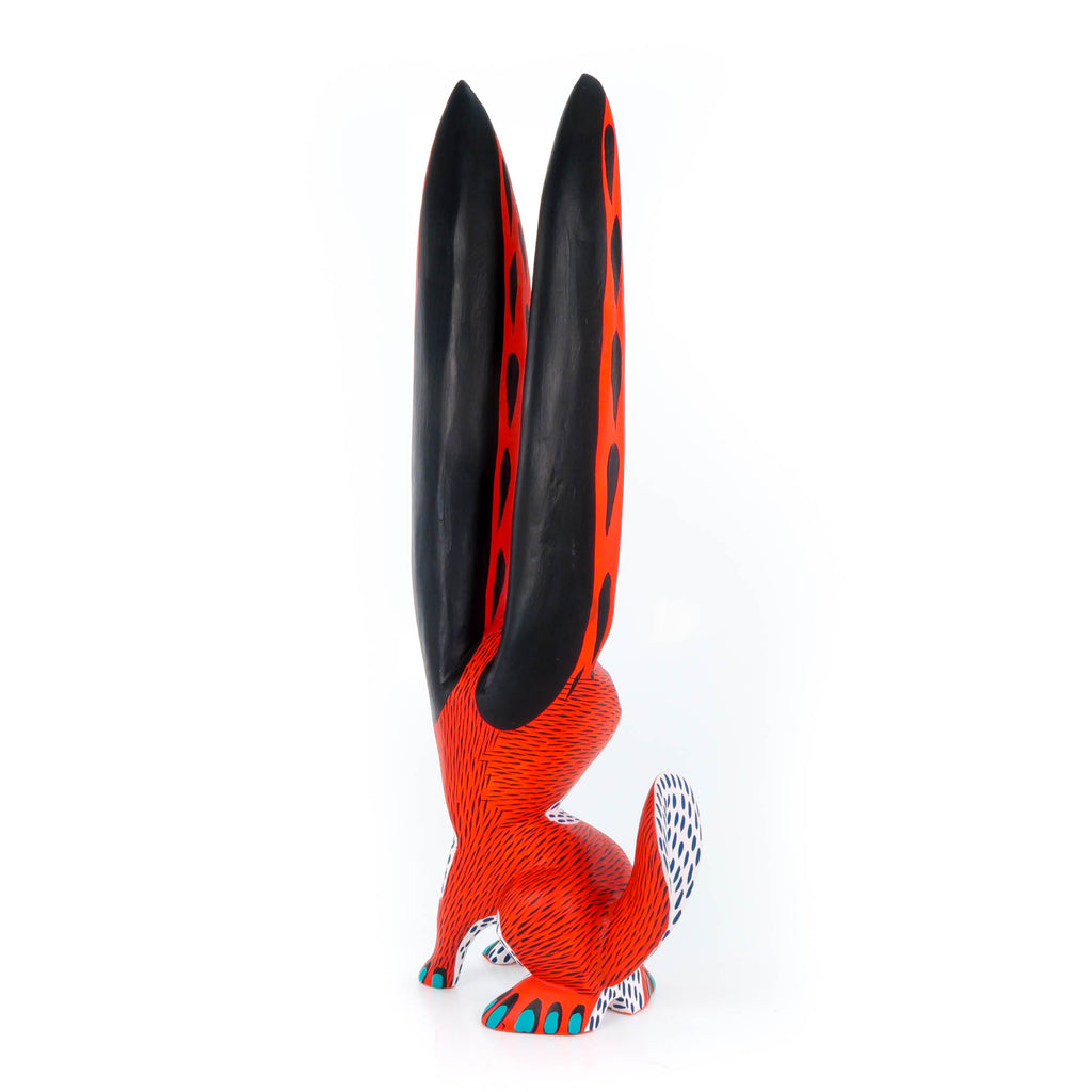 Big Eared Rabbit (Red) - Oaxacan Alebrije Wood Carving
