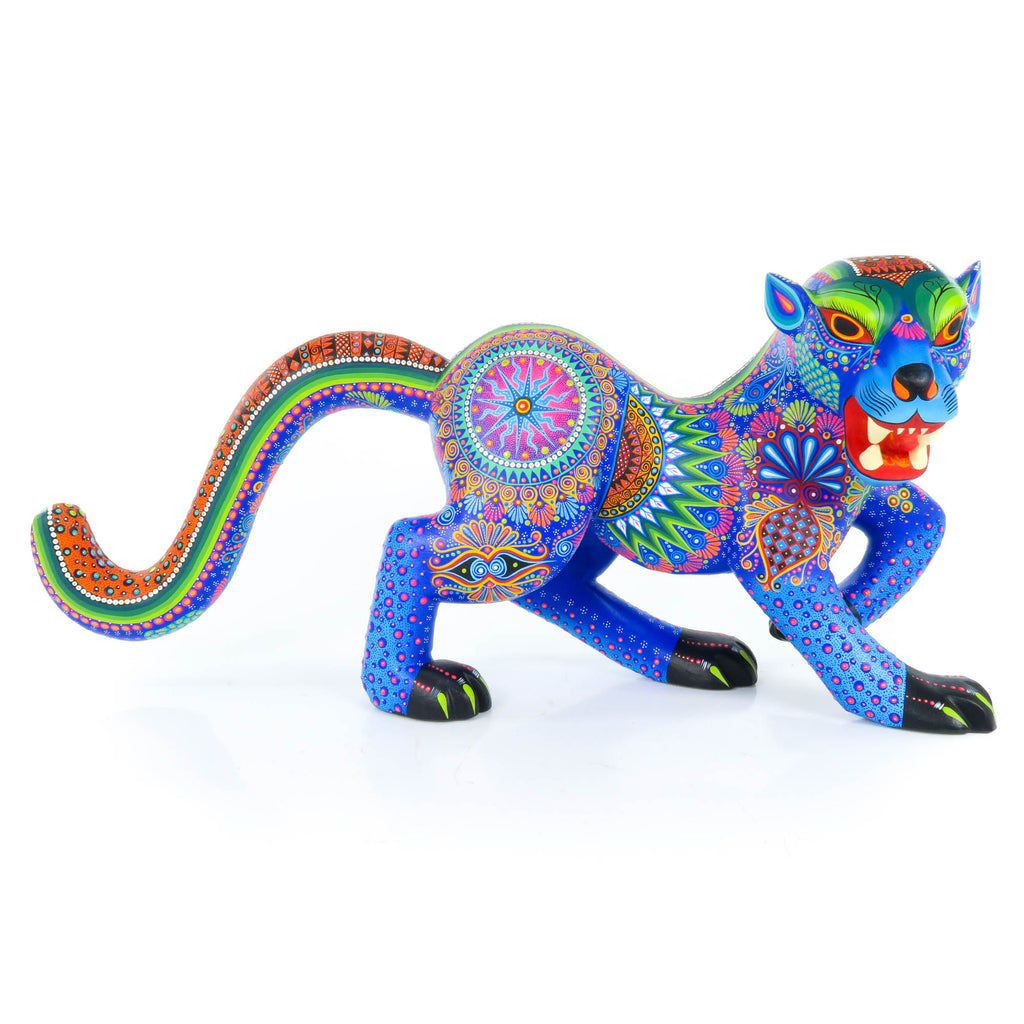 Fierce Jaguar - Oaxacan Alebrije Wood Carving Sculpture