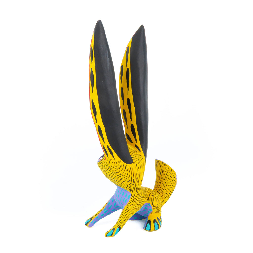 Big Eared Rabbit (Yellow) - Oaxacan Alebrije Wood Carving