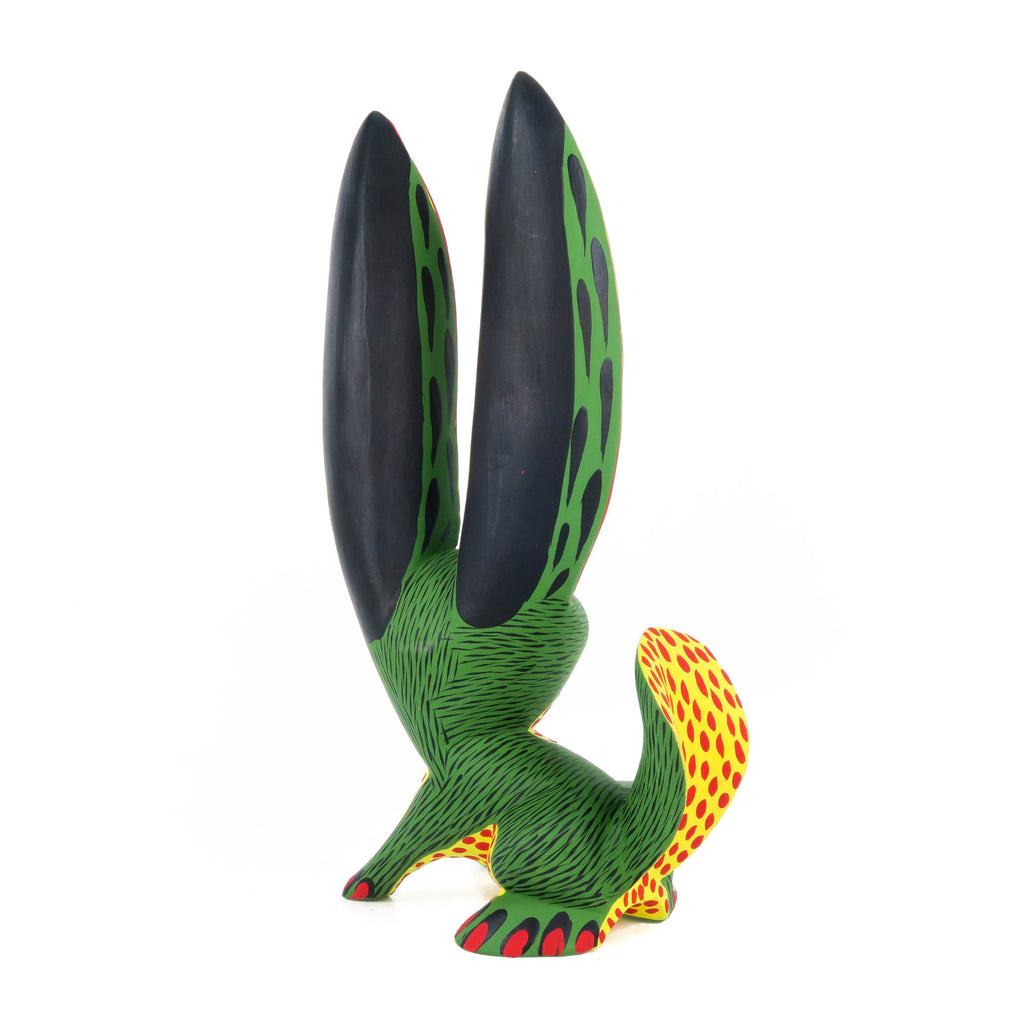 Big Eared Rabbit (Green) - Oaxacan Alebrije Wood Carving