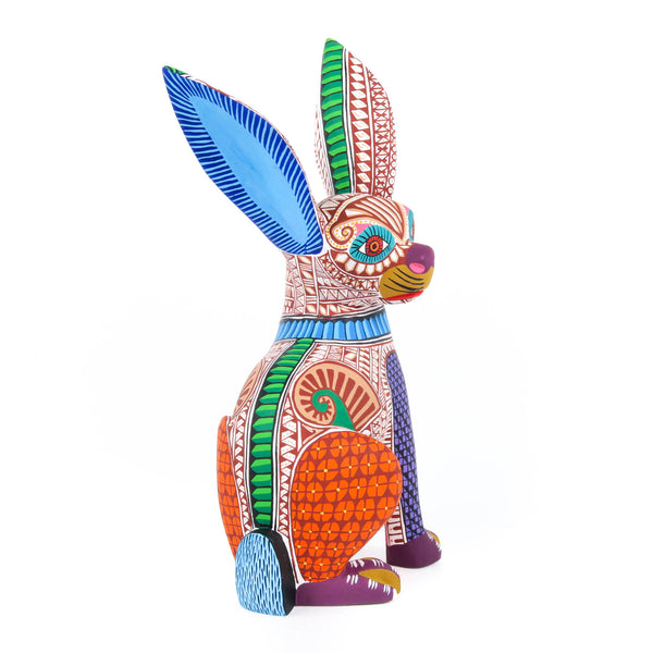 Vigilant Rabbit - Oaxacan Alebrije Wood Carving