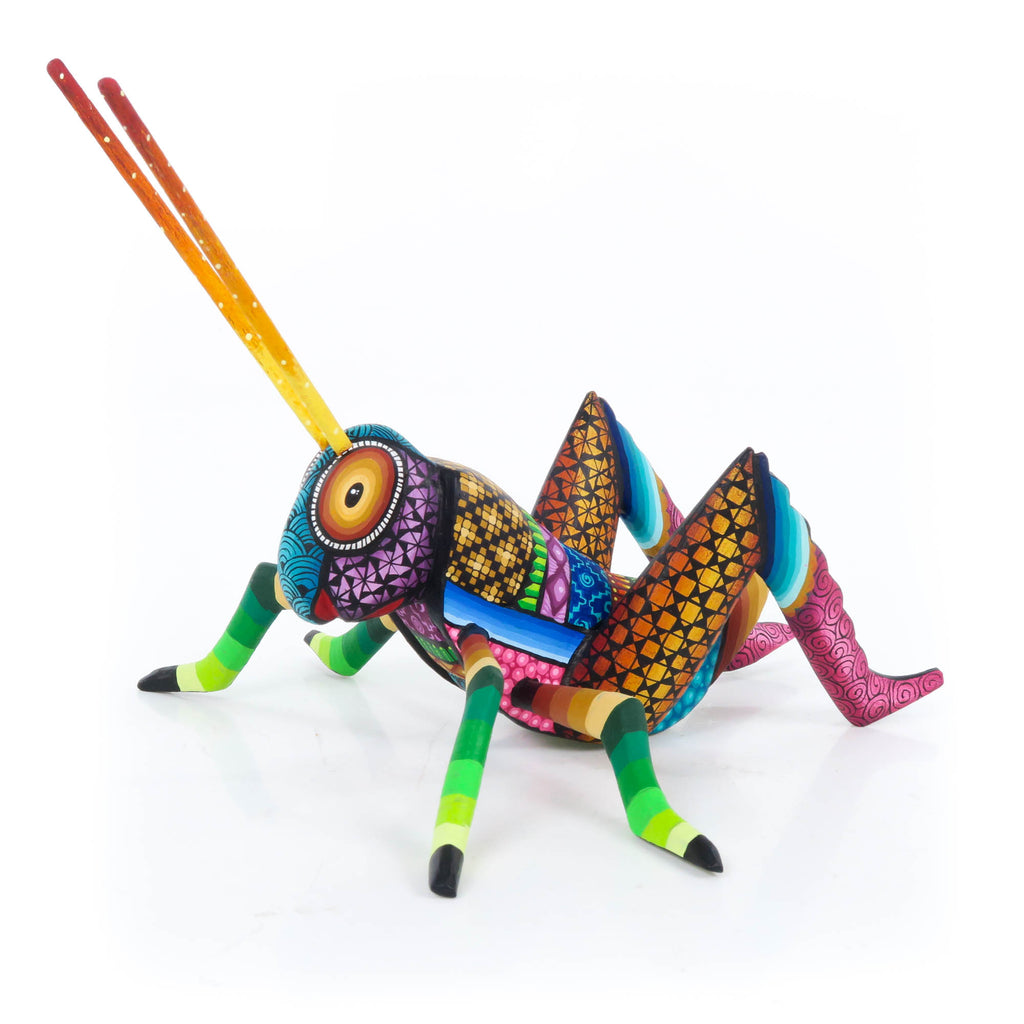 Colorful Grasshopper - Oaxacan Alebrije Wood Carving