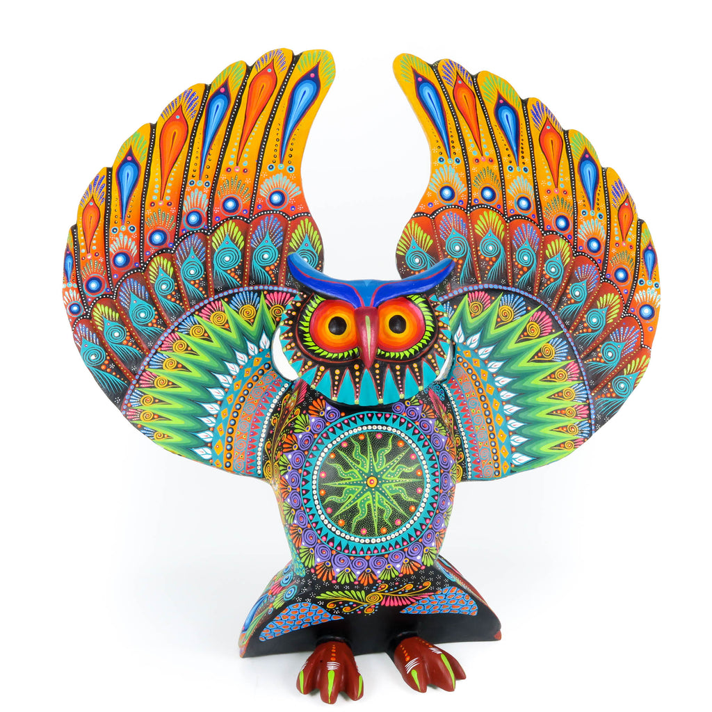 Beautiful Large Owl - Oaxacan Alebrije Wood Carving