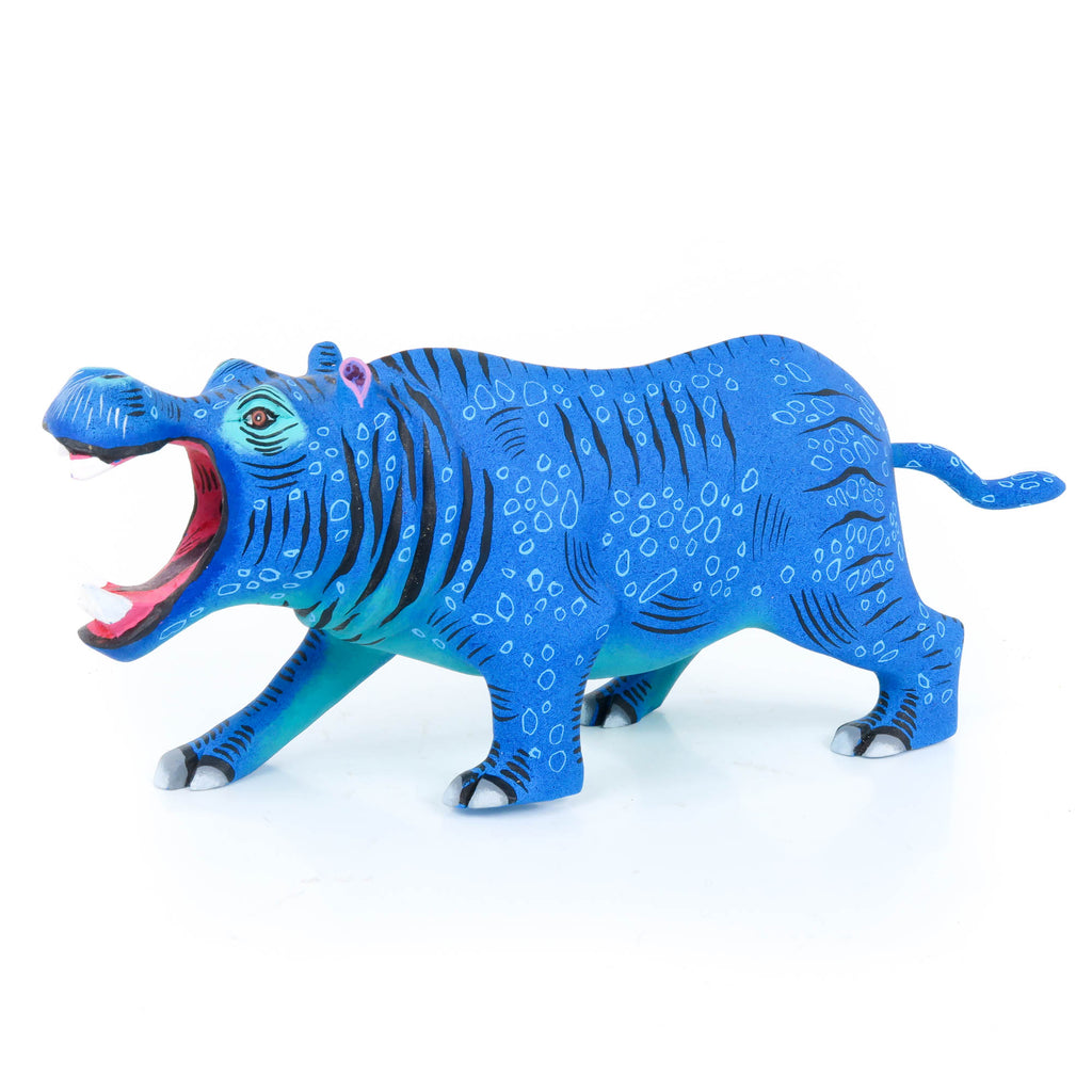 Blue Hippo - Oaxacan Alebrije Wood Carving