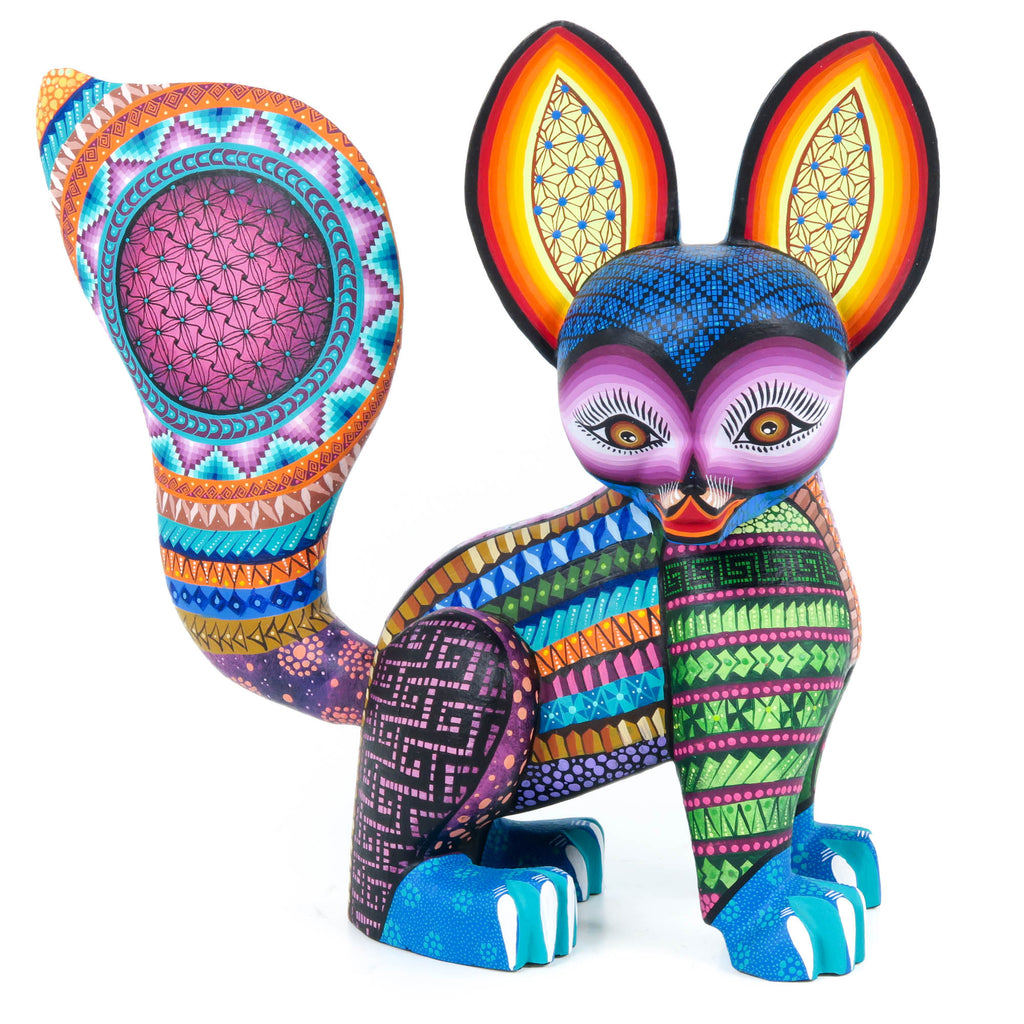 Colorful Fox - Oaxacan Alebrije Wood Carving