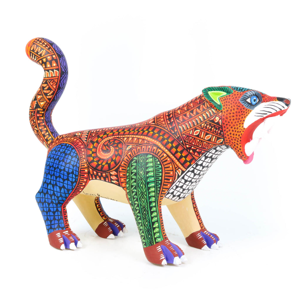 Fierce Jaguar - Oaxacan Alebrije Wood Carving