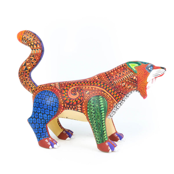 Fierce Jaguar - Oaxacan Alebrije Wood Carving