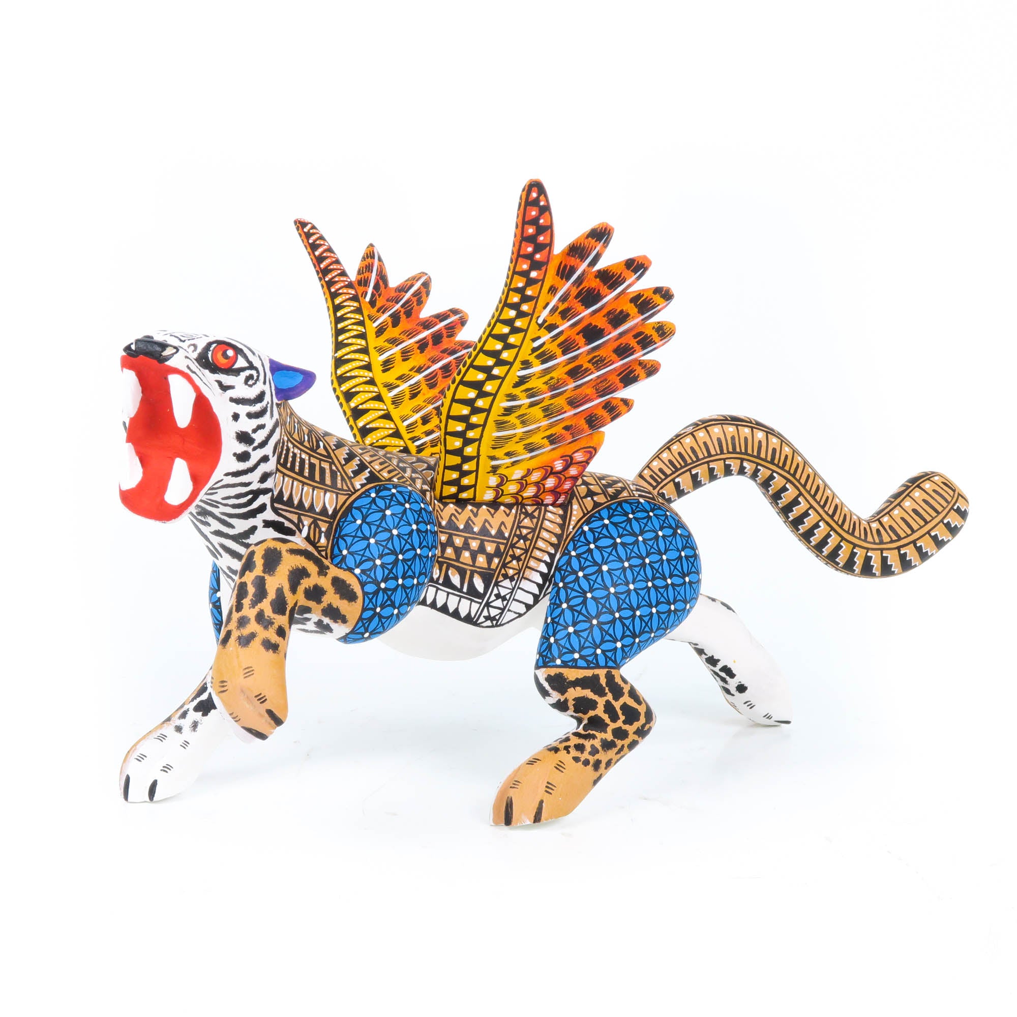 Ferocious Jaguar - Oaxacan Alebrije Wood Carving – VivaMexico.com