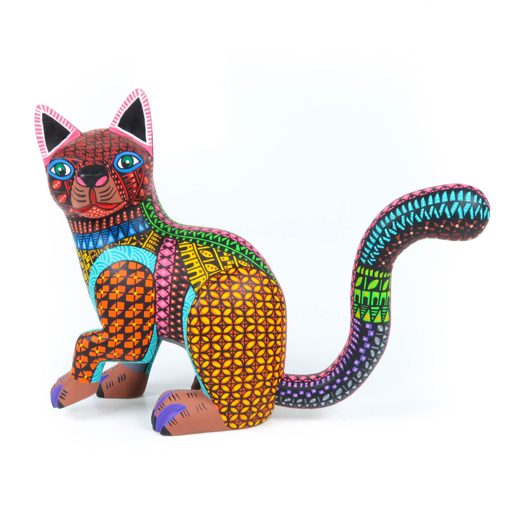 Timid Cat - Oaxacan Alebrije Wood Carving