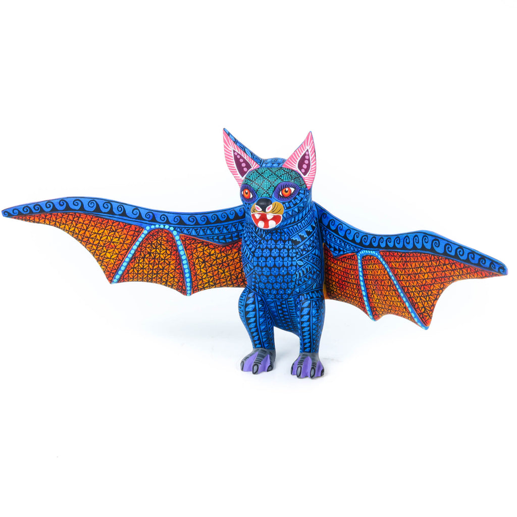 Blue Bat - Oaxacan Alebrije Wood Carving