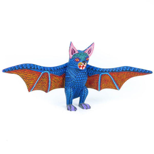 Blue Bat - Oaxacan Alebrije Wood Carving