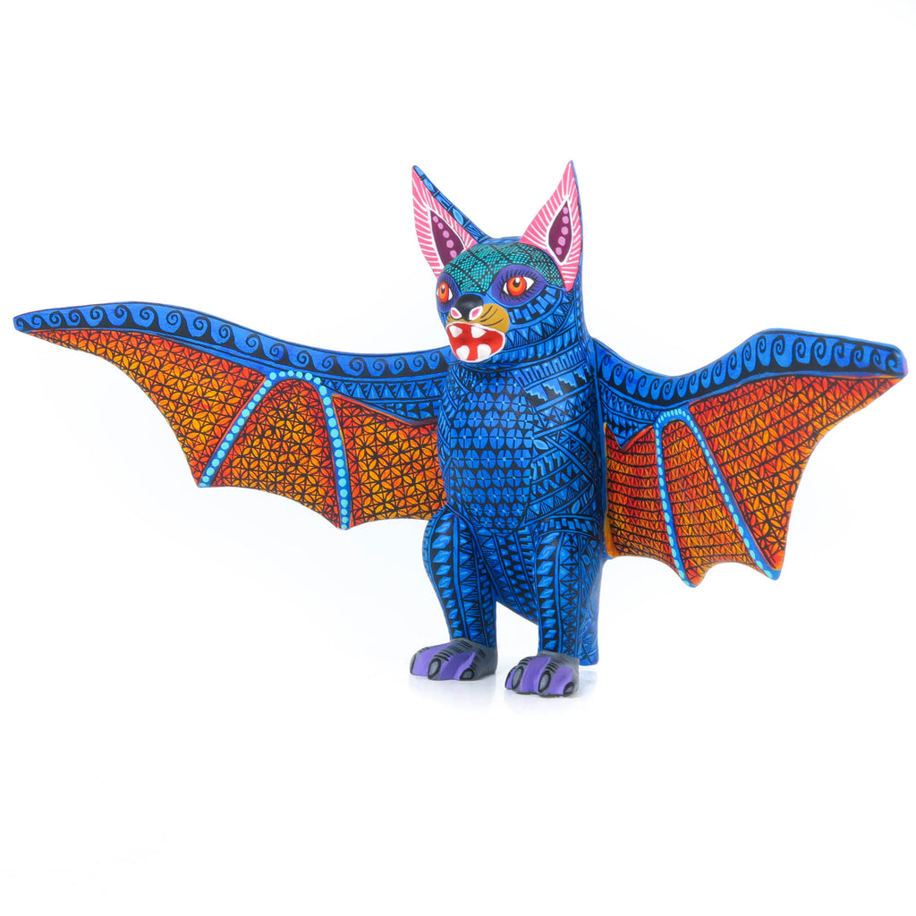 Blue Bat - Oaxacan Alebrije Wood Carving