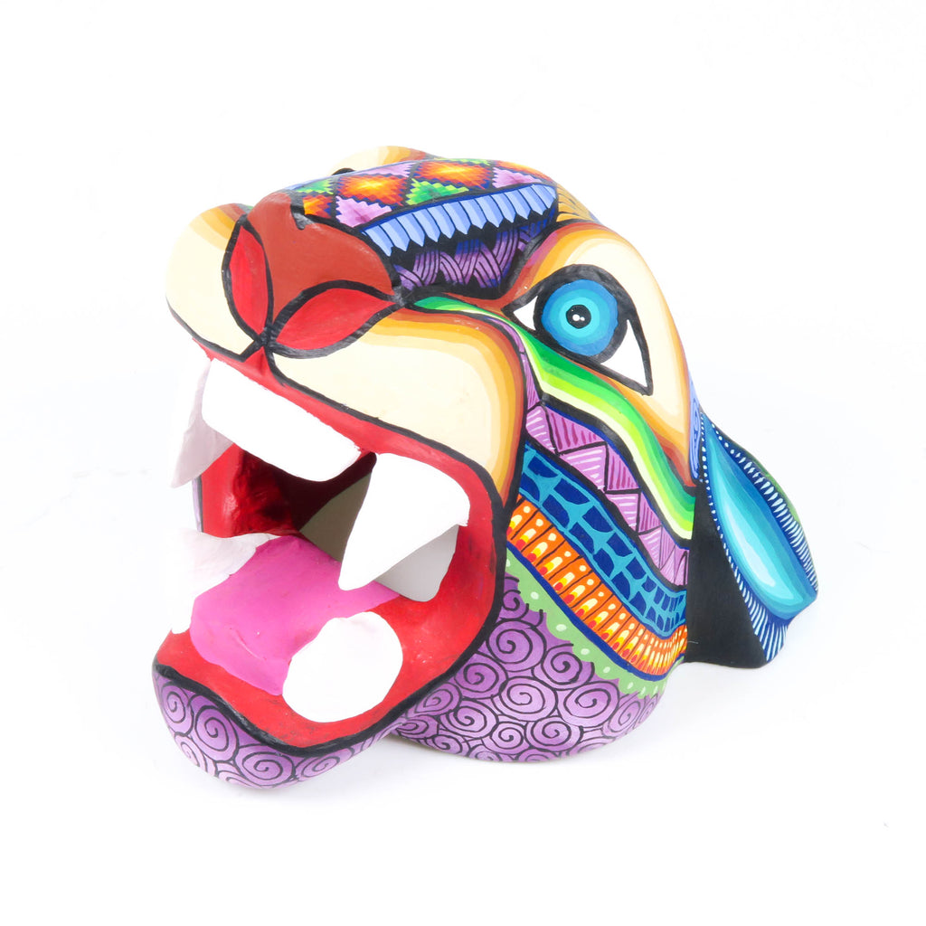 Jaguar Head - Oaxacan Alebrije Wood Carving