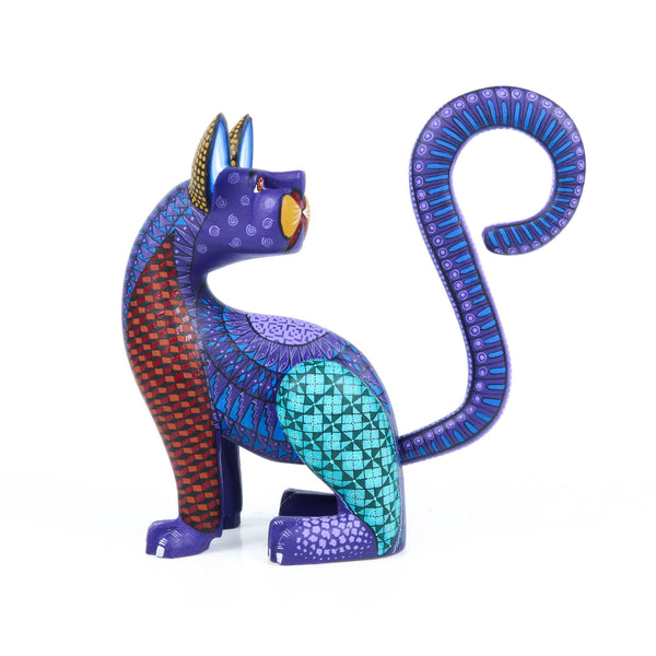 Purple Jaguar - Oaxacan Alebrije Wood Carving