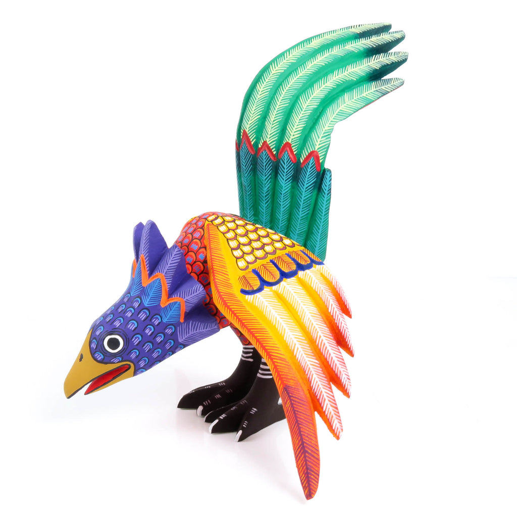 Gallo - Alebrije Oaxaqueño Tallado en Madera