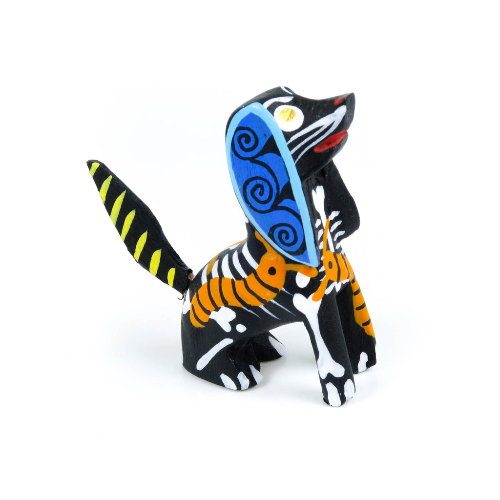 Mini Skeleton Dog - Oaxacan Alebrije Wood Carving