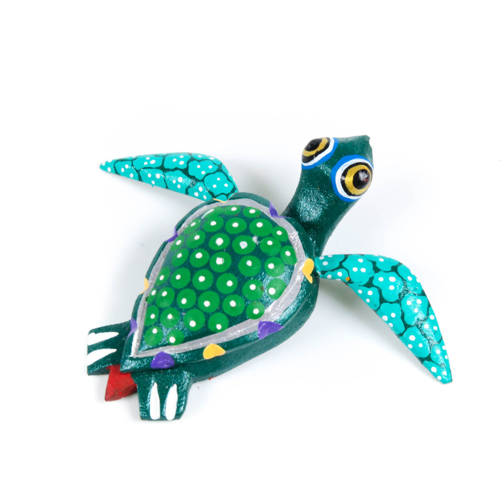 Mini Sea Turtle - Oaxacan Alebrije Wood Carving