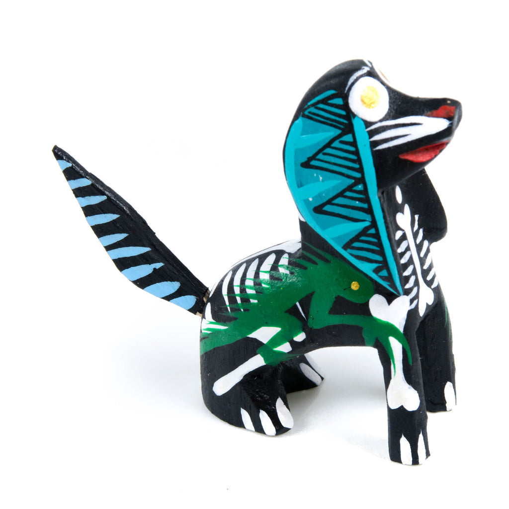 Mini Skeleton Dog - Oaxacan Alebrije Wood Carving