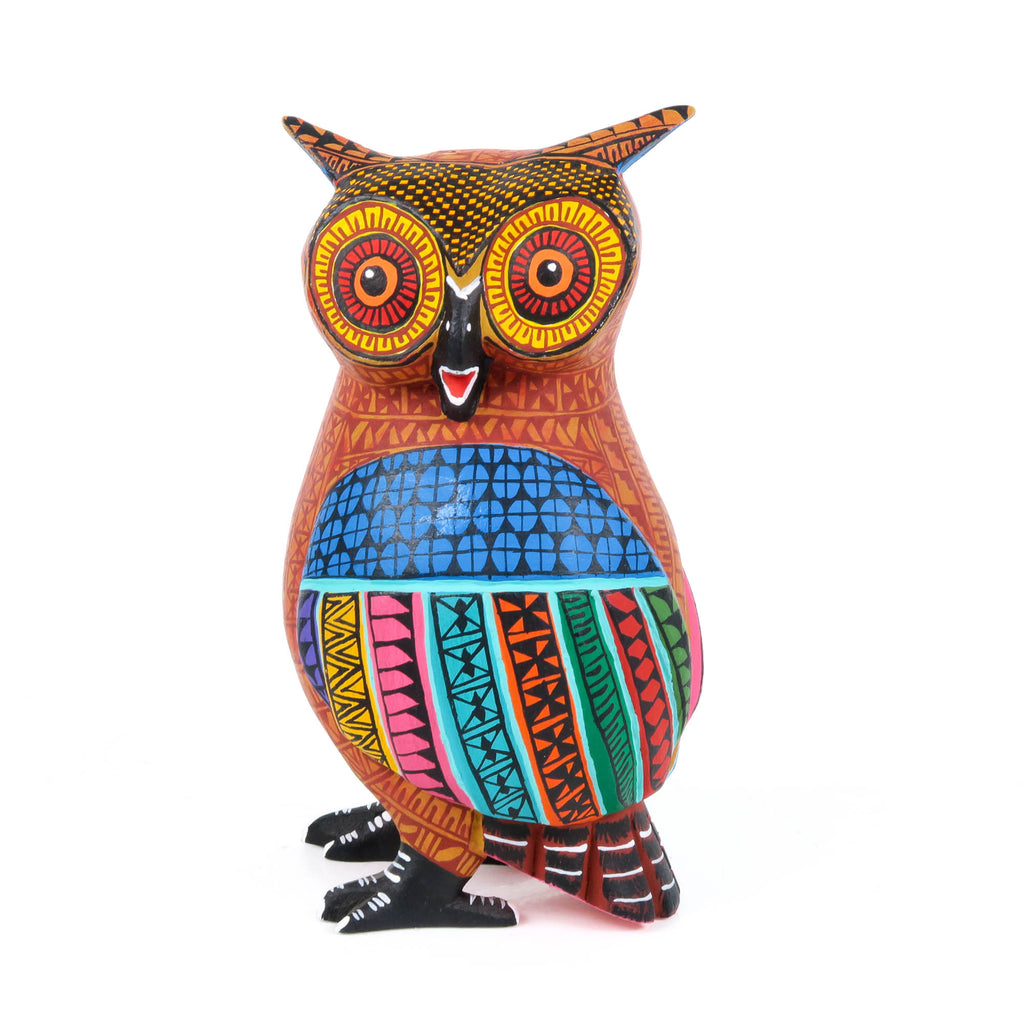 Cheerful Owl - Oaxacan Alebrije Wood Carving