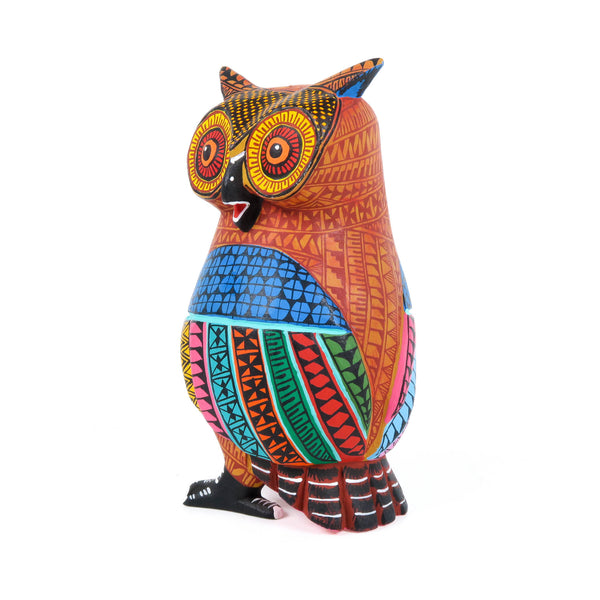 Cheerful Owl - Oaxacan Alebrije Wood Carving