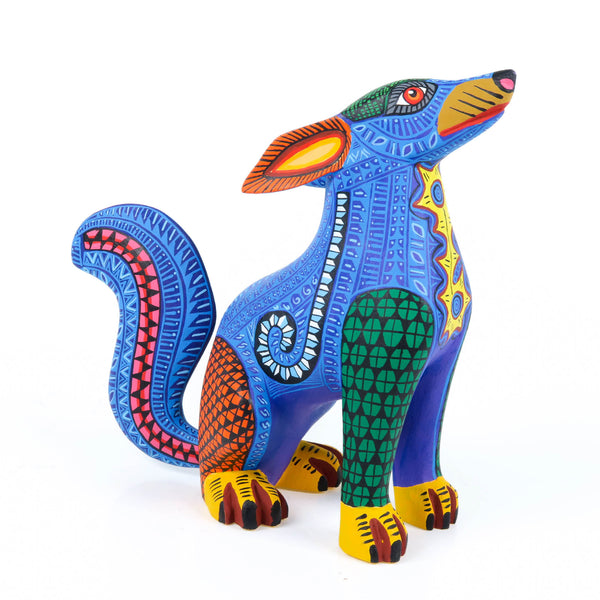 Howling Coyote - Oaxacan Alebrije Wood Carving Sculpture