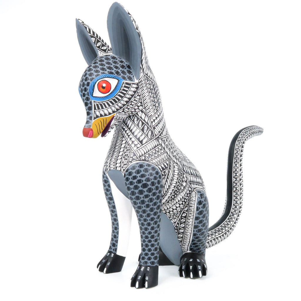 White Zapotec Dog - Oaxacan Alebrije Wood Carving