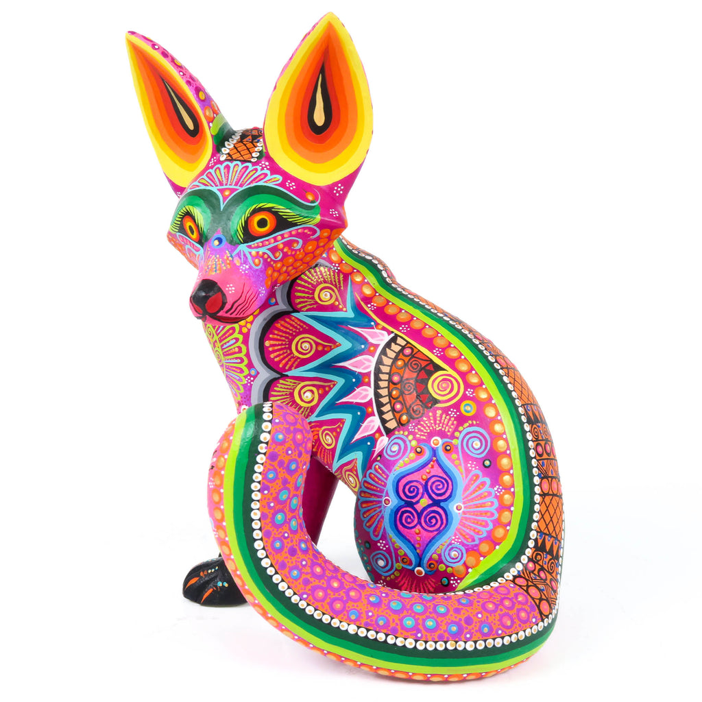 Vibrant Fox - Oaxacan Alebrije Wood Carving