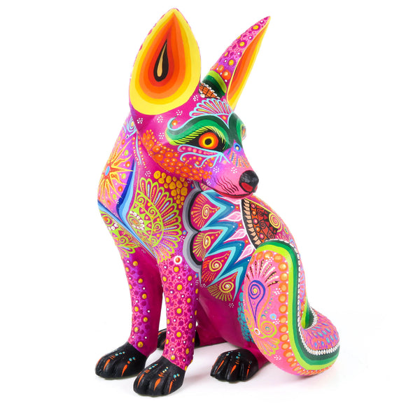 Vibrant Fox - Oaxacan Alebrije Wood Carving