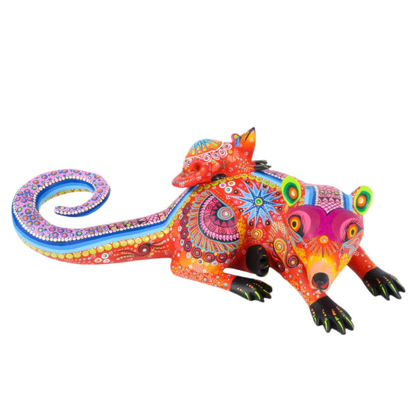 Opossum & Baby - Oaxacan Alebrije Wood Carving