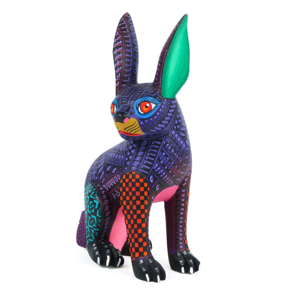 Purple Rabbit - Oaxacan Alebrije Wood Carving – VivaMexico.com