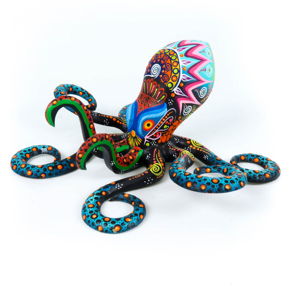 Black Octopus - Oaxacan Alebrije Wood Carving