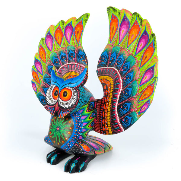 Beautiful Large Owl - Oaxacan Alebrije Wood Carving