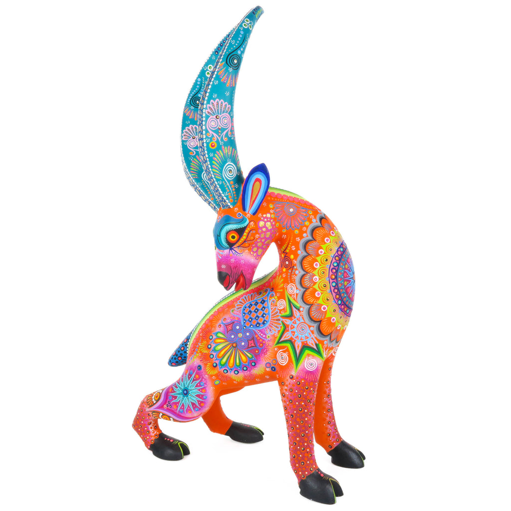 美品■ドリアデ■イタリア■アルケミラ■ラタン■2脚セット■A/ALEPH Large Orange Antelope - Oaxacan Alebrije Wood Carving – VivaMexico