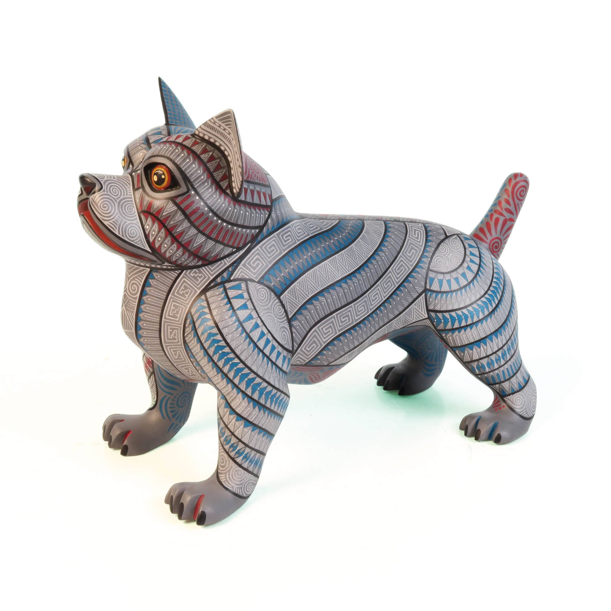 Bulldog - Oaxacan Alebrije Wood Carving – VivaMexico.com - Mexican Art