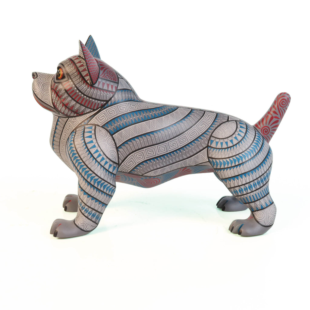 Bulldog - Oaxacan Alebrije Wood Carving – VivaMexico.com - Mexican Art