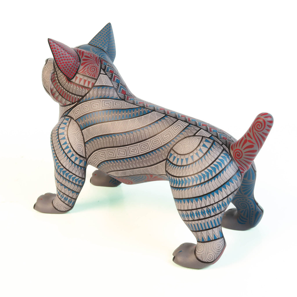 Bulldog - Oaxacan Alebrije Wood Carving – VivaMexico.com - Mexican Art