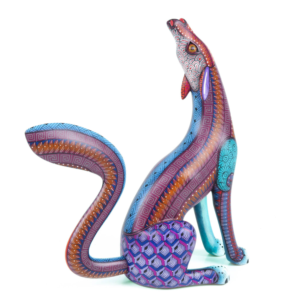 Howling Coyote - Oaxacan Alebrije Wood Carving