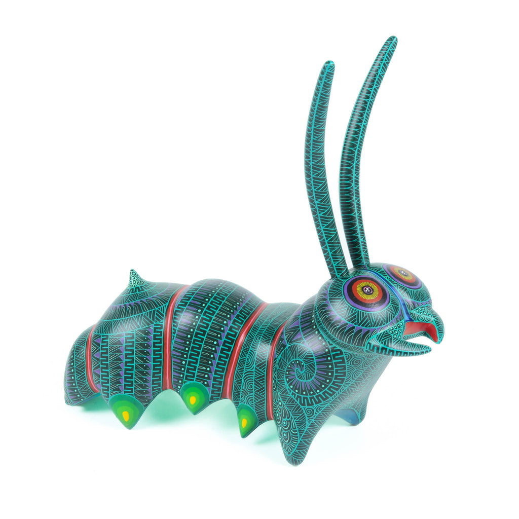 Zapotec Caterpillar - Oaxacan Alebrije Wood Carving