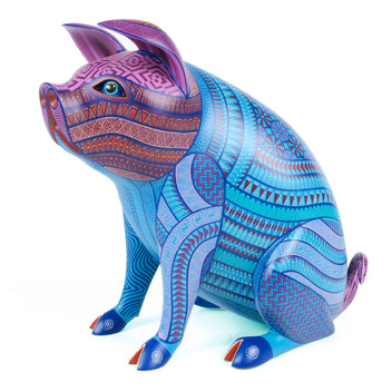 Pig Oaxacan Alebrije Wood Carvings For Sale - Free US Shipping