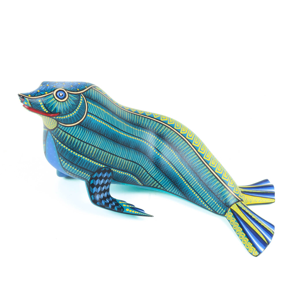 Green Seal - Oaxacan Alebrije Wood Carving