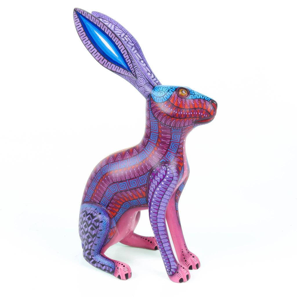 Fine Purple Rabbit - Oaxacan Alebrije Wood Carving