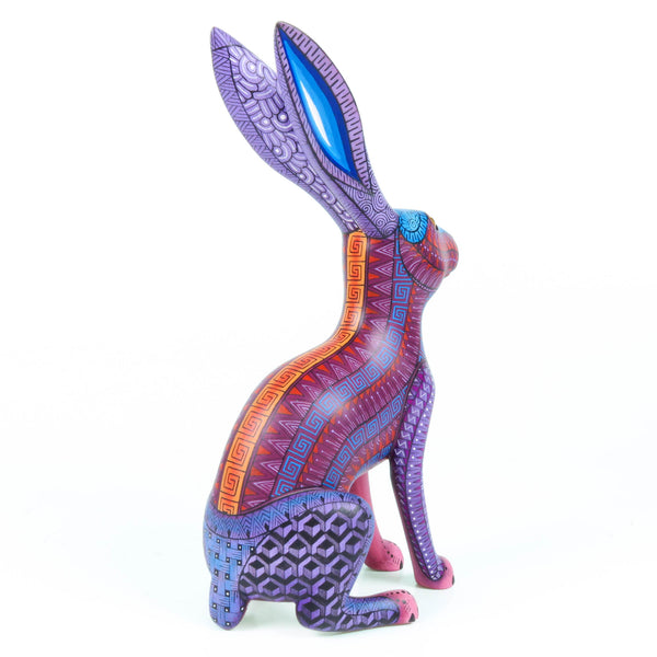 Fine Purple Rabbit - Oaxacan Alebrije Wood Carving