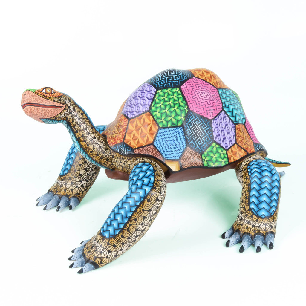 Vibrant Turtle - Oaxacan Alebrije Wood Carving