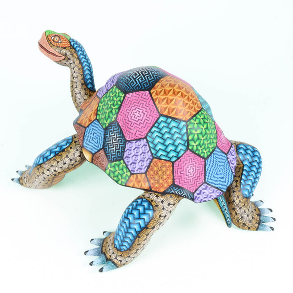 Vibrant Turtle - Oaxacan Alebrije Wood Carving