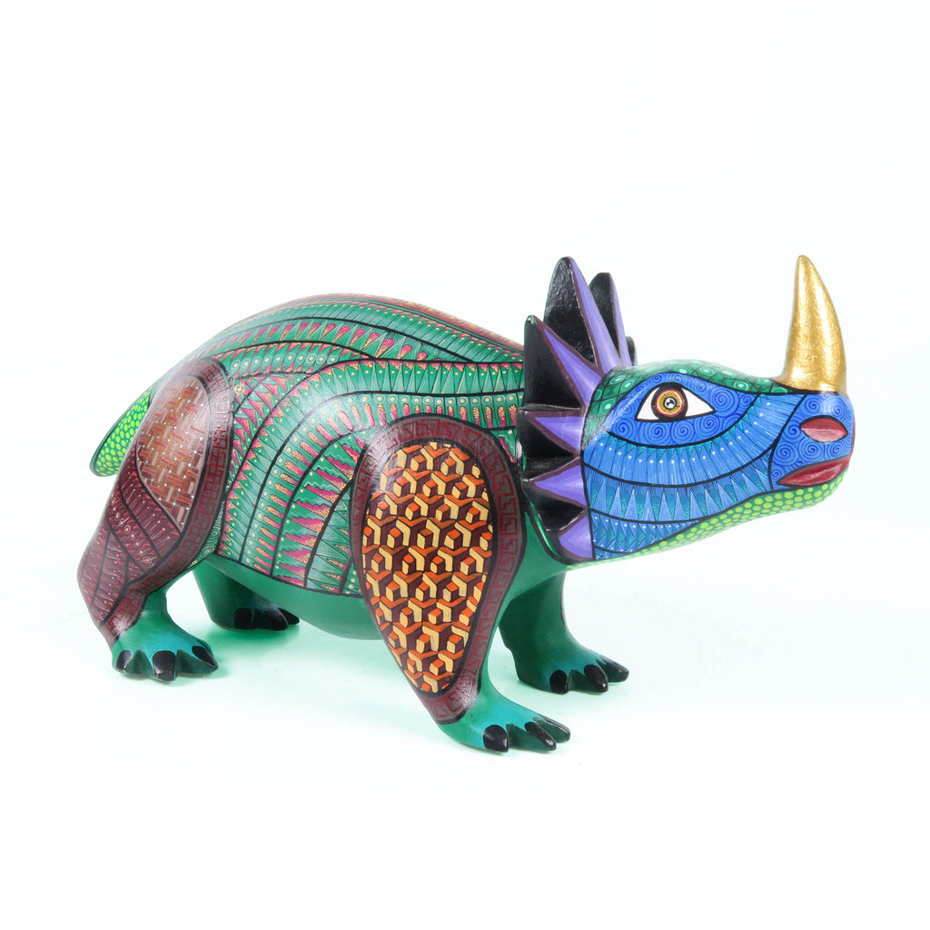 Fine Dinosaur - Oaxacan Alebrije Wood Carving