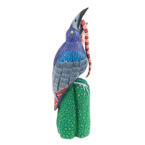 Bird With Snake - Oaxacan Alebrije Wood Carving - Eleazar Morales VivaMexico.com