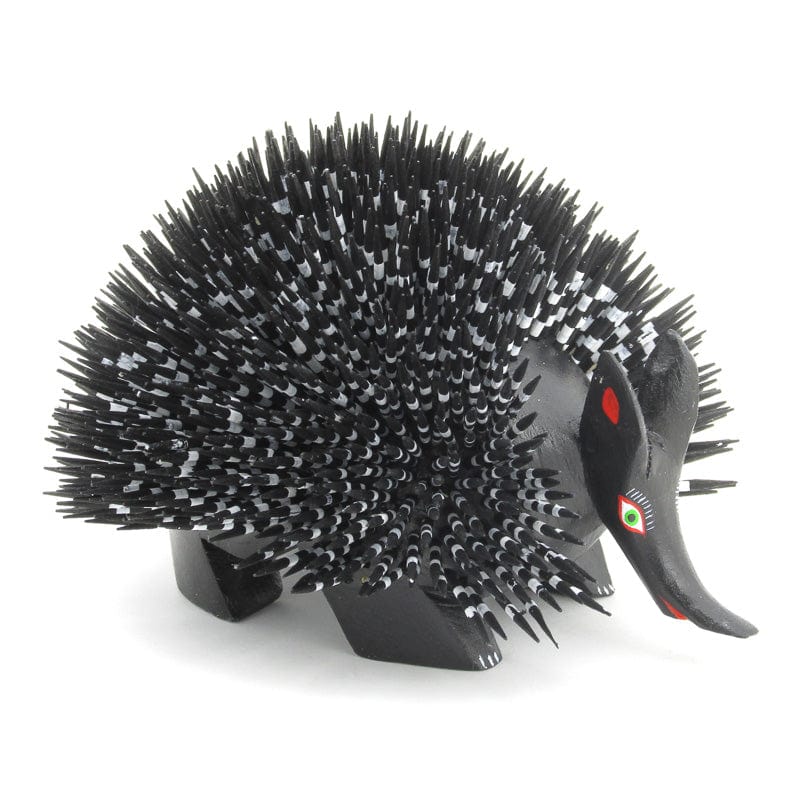 Black Porcupine - Oaxacan Alebrije Wood Carving VivaMexico.com